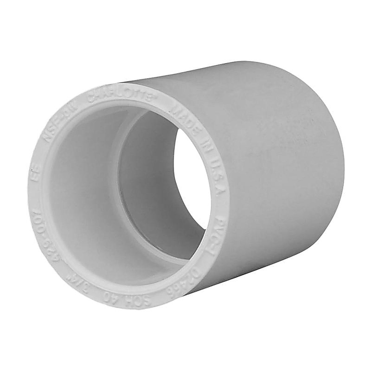 Charlotte Pipe - PVC021000800 - Schedule 40 3/4 in. Slip x 3/4 in. Dia. Slip PVC Coupling