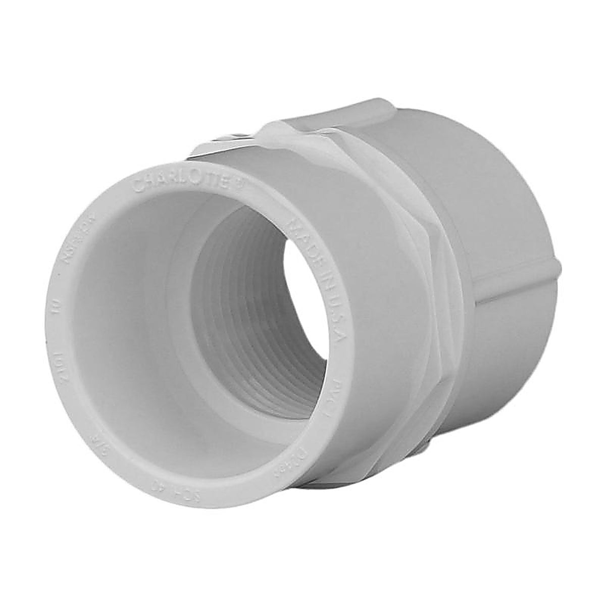 Charlotte Pipe - PVC021010800 - Schedule 40 3/4 in. Slip x 3/4 in. Dia. FPT PVC Adapter
