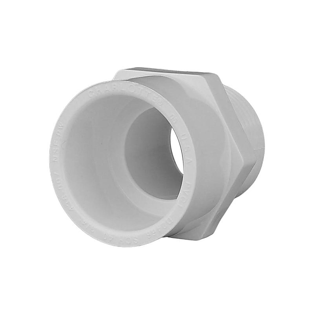Charlotte Pipe - PVC021090800 - Schedule 40 3/4 in. Slip x 3/4 in. Dia. MPT PVC Adapter