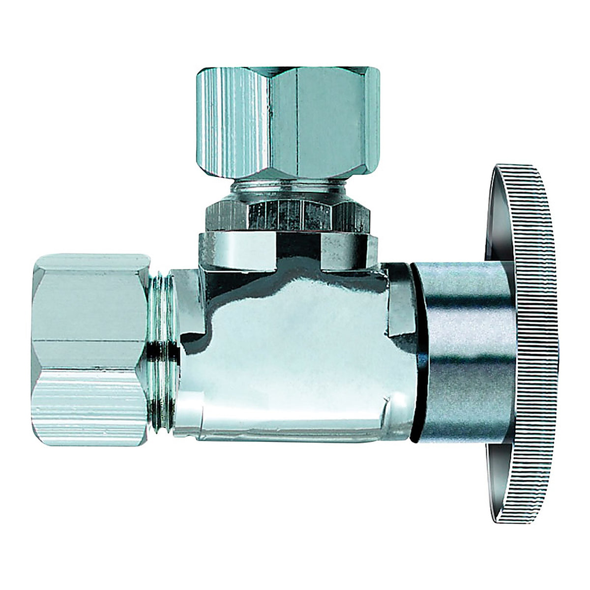 Keeney - 2623PCLF - 5/8 in. Compression x 1/2 in. Compression Brass Angle Valve