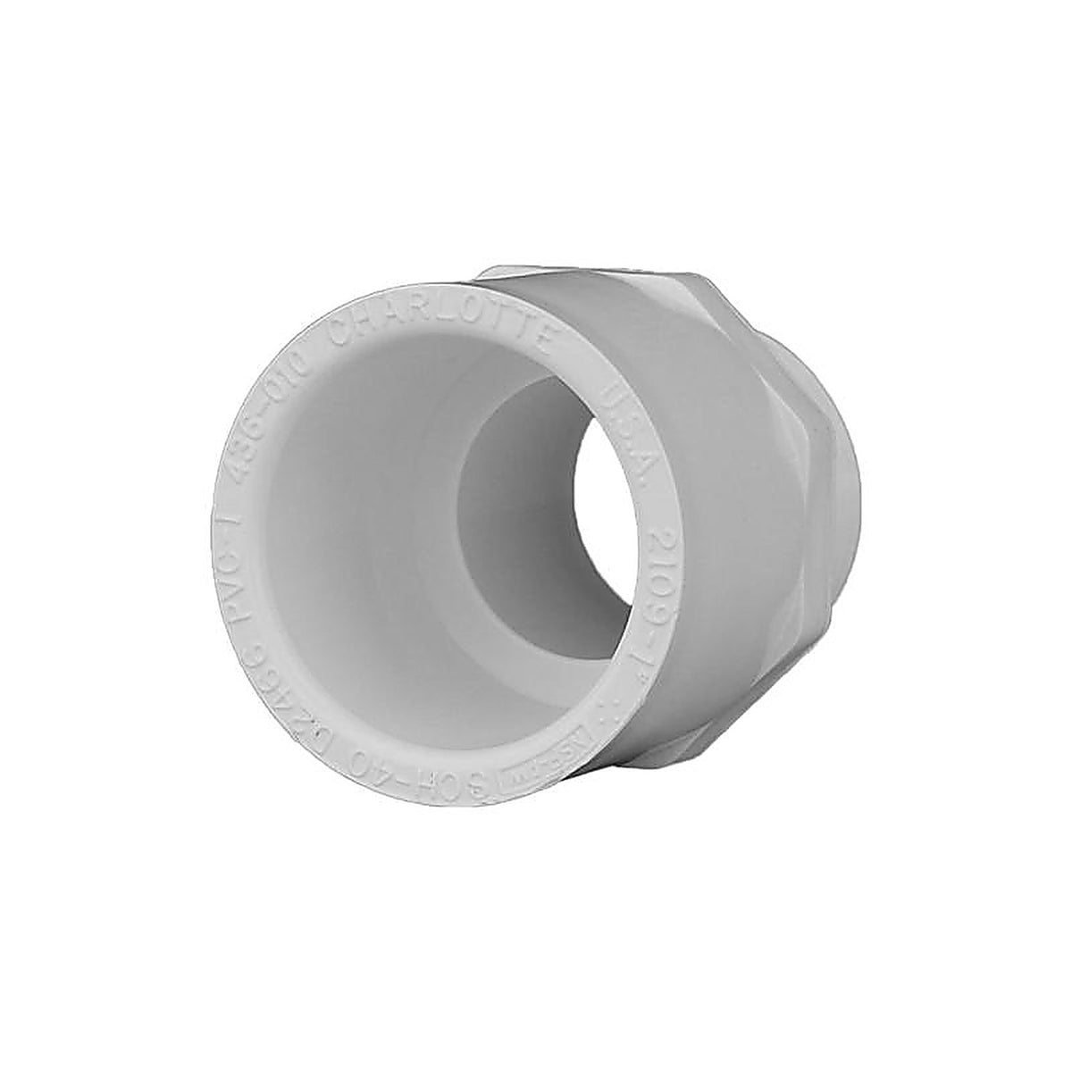 Charlotte Pipe - PVC021091000 - Schedule 40 1 in. Slip x 1 in. Dia. MPT PVC Adapter