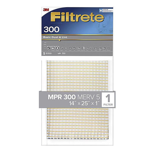 3M - 304-4 - Filtrete 14 in. W X 25 in. H X 1 in. D 7 MERV Pleated Air Filter 1 pk