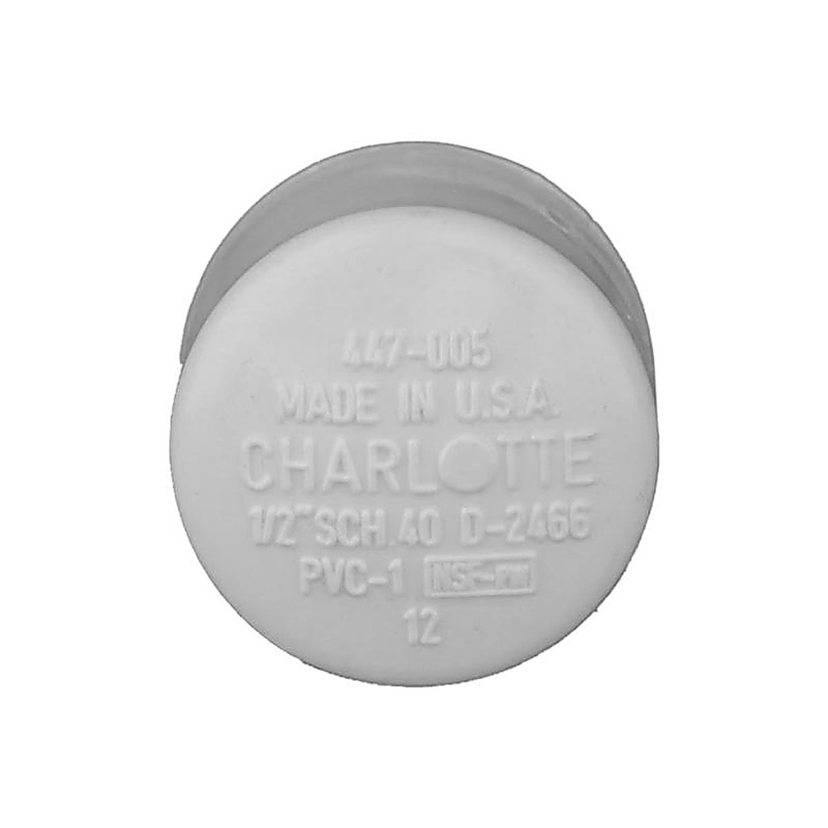 Charlotte Pipe - PVC021160600 - Schedule 40 1/2 in. Slip PVC Cap