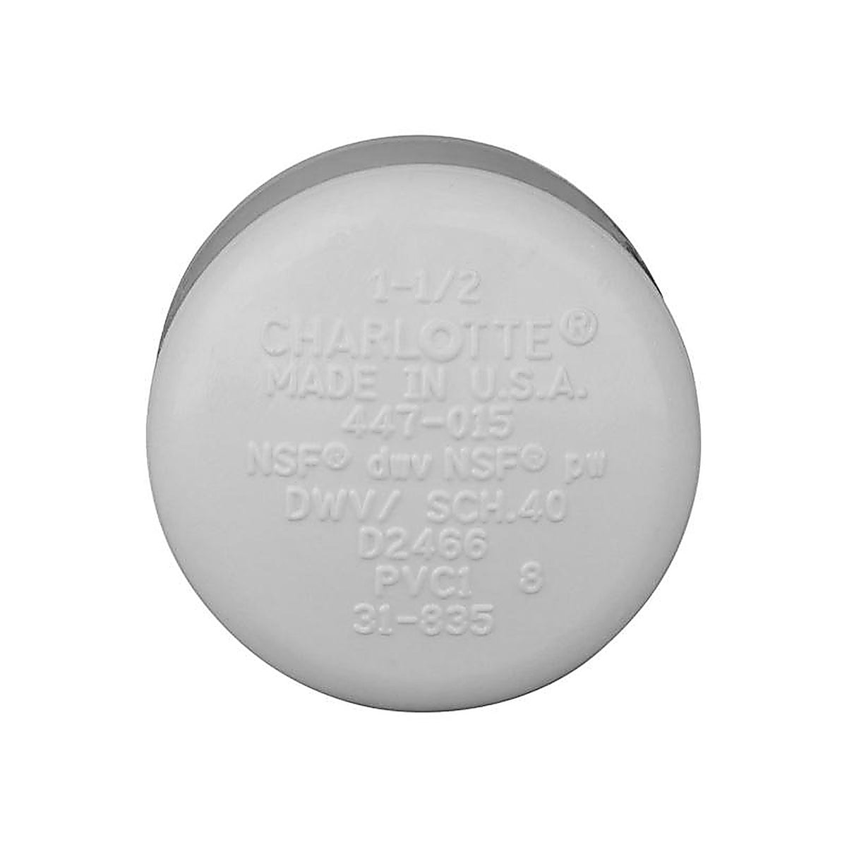 Charlotte Pipe - PVC021161400 - Schedule 40 1-1/2 in. Slip PVC Cap