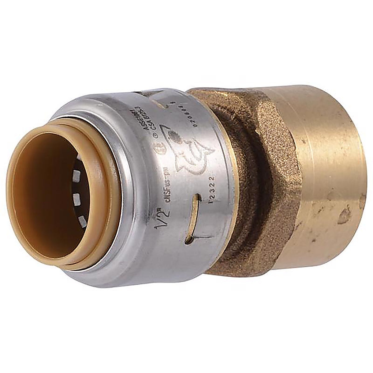 SharkBite - U072LFA - 1/2 in. Push x 1/2 in. Dia. FPT Brass Connector