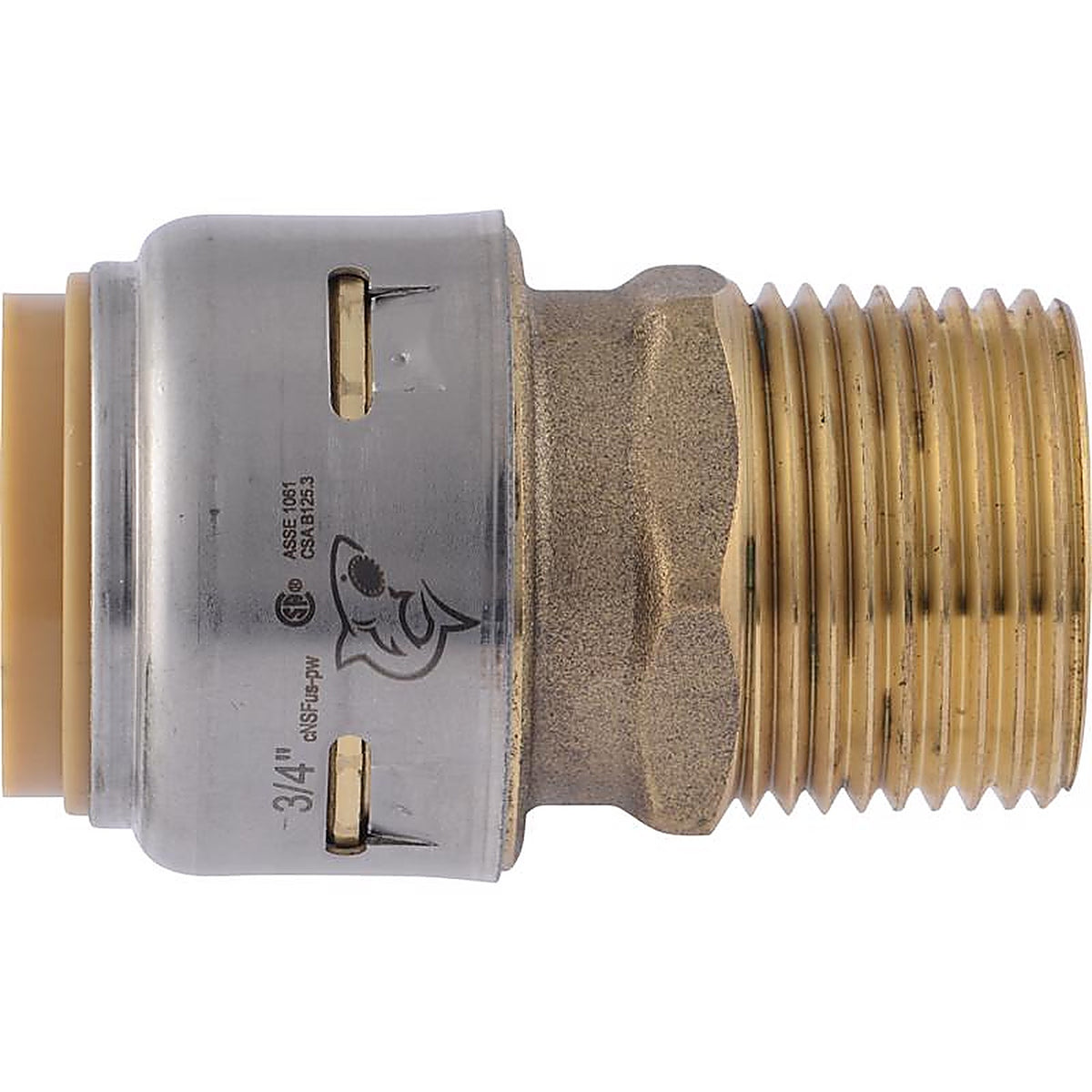 SharkBite - U134LFA - 3/4 in. Push x 3/4 in. Dia. MPT Brass Connector