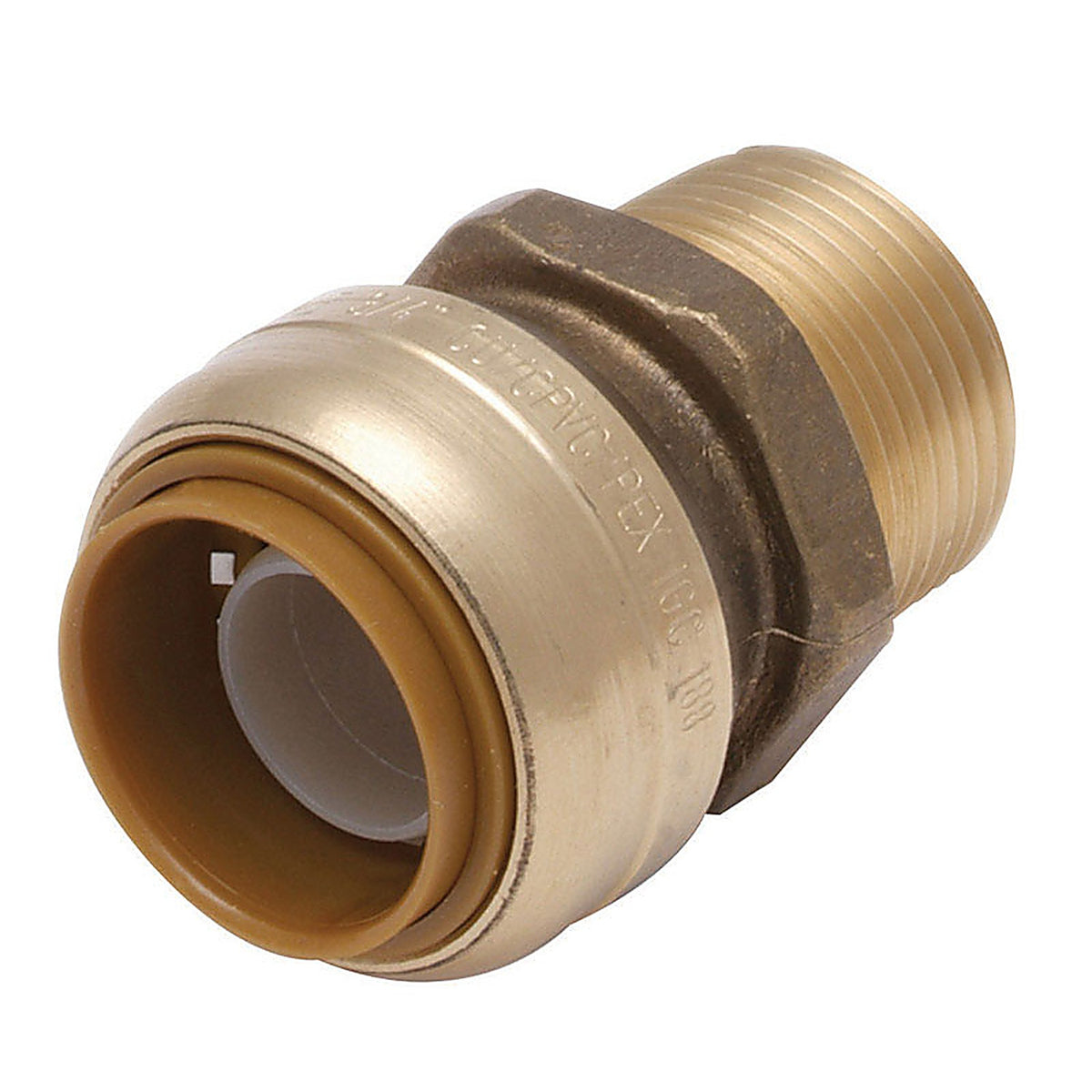SharkBite - U140LFA - 1 in. Push x 1 in. Dia. MPT Brass Connector