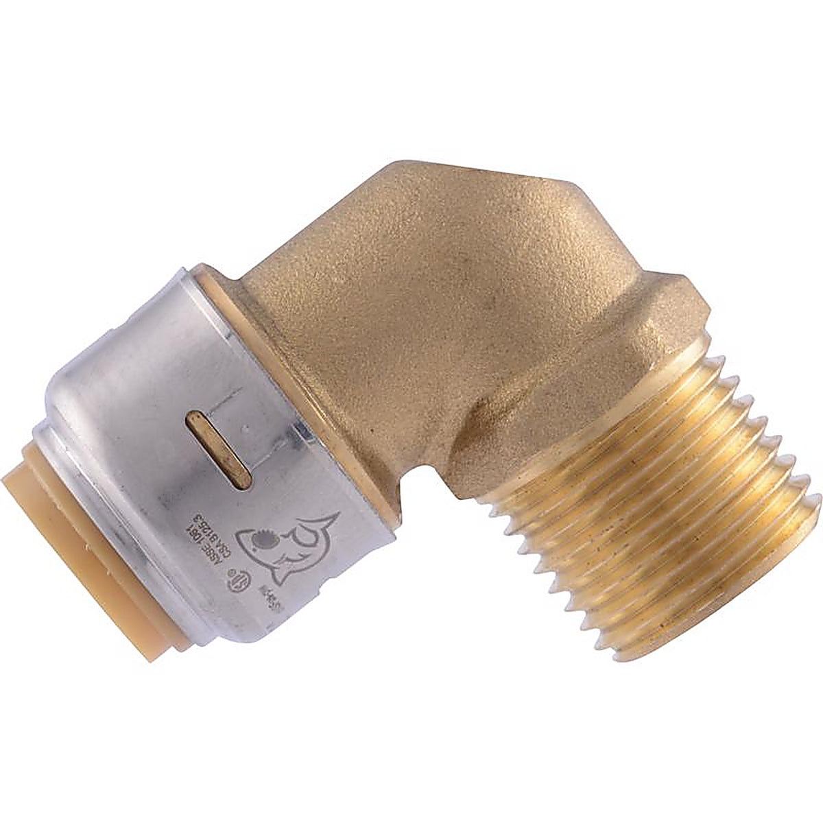 SharkBite - U280LFA - 1/2 in. Push x 1/2 in. Dia. MPT Brass Elbow