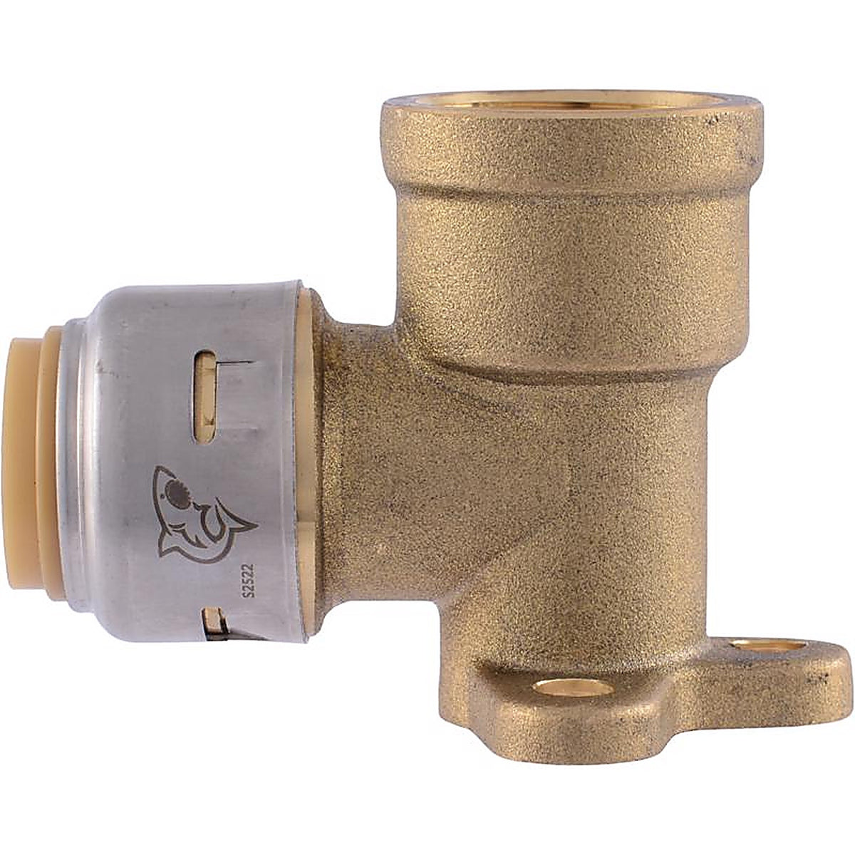 SharkBite - U334LFA - Push to Connect 1/2 in. Push x 1/2 in. Dia. FIP Brass 90 Degree Drop Ear Elbow