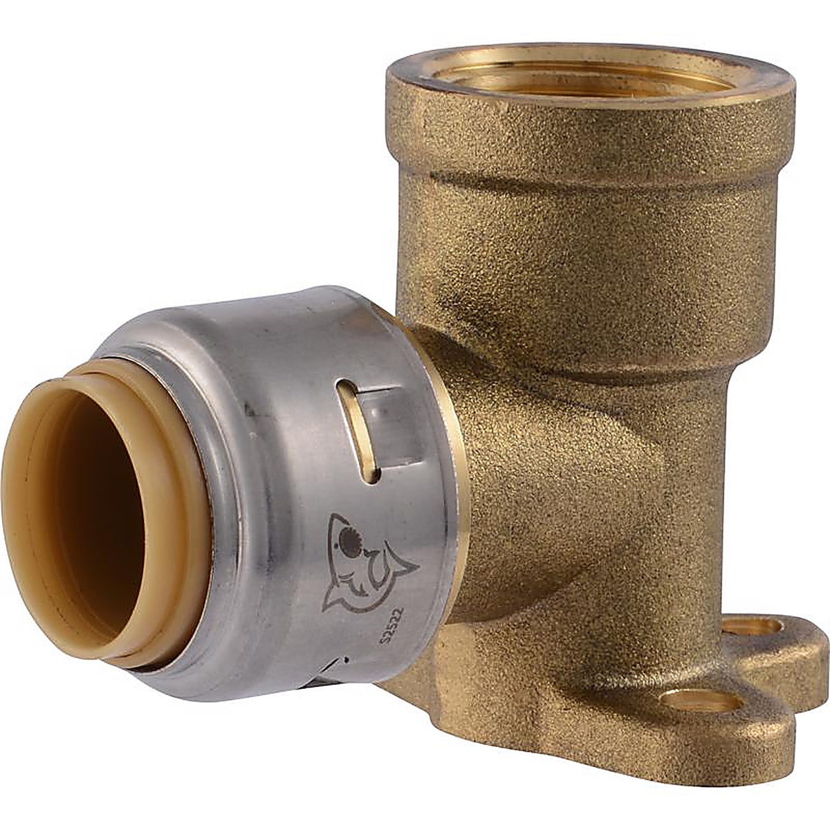 SharkBite - U334LFA - Push to Connect 1/2 in. Push x 1/2 in. Dia. FIP Brass 90 Degree Drop Ear Elbow