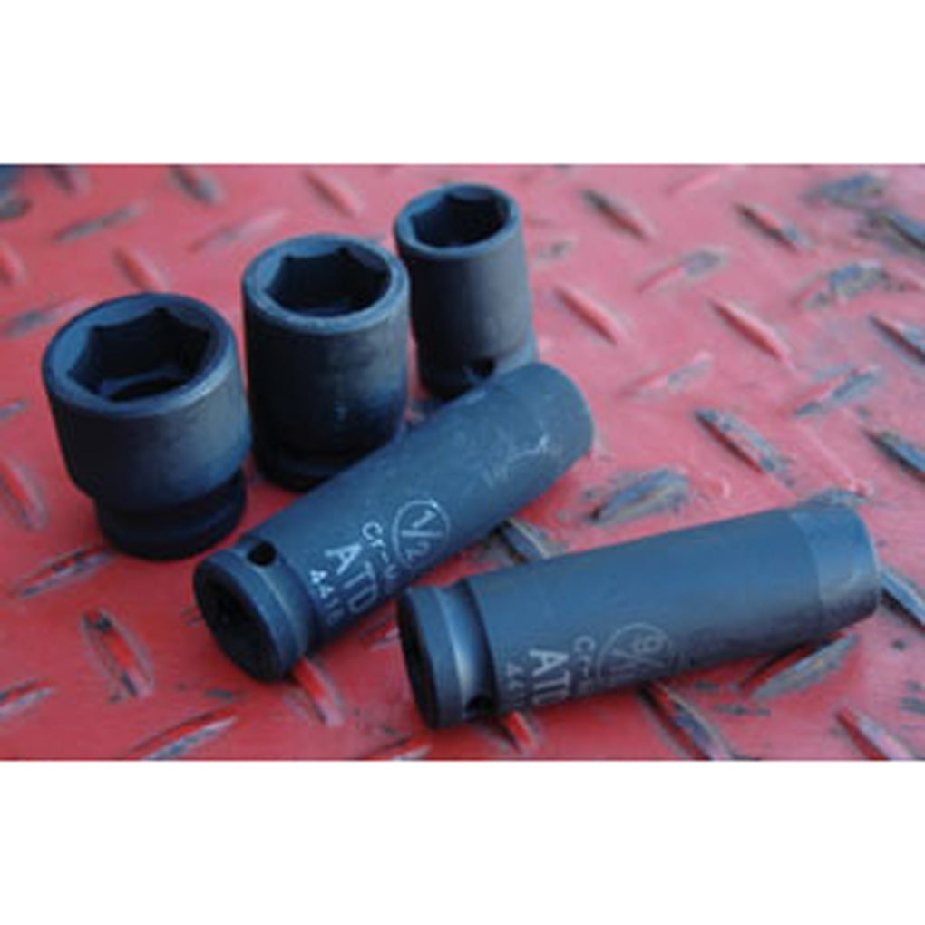 ATD - 4322 - 1/2 in Drive 6-Point Deep Metric Impact Socket - 22mm