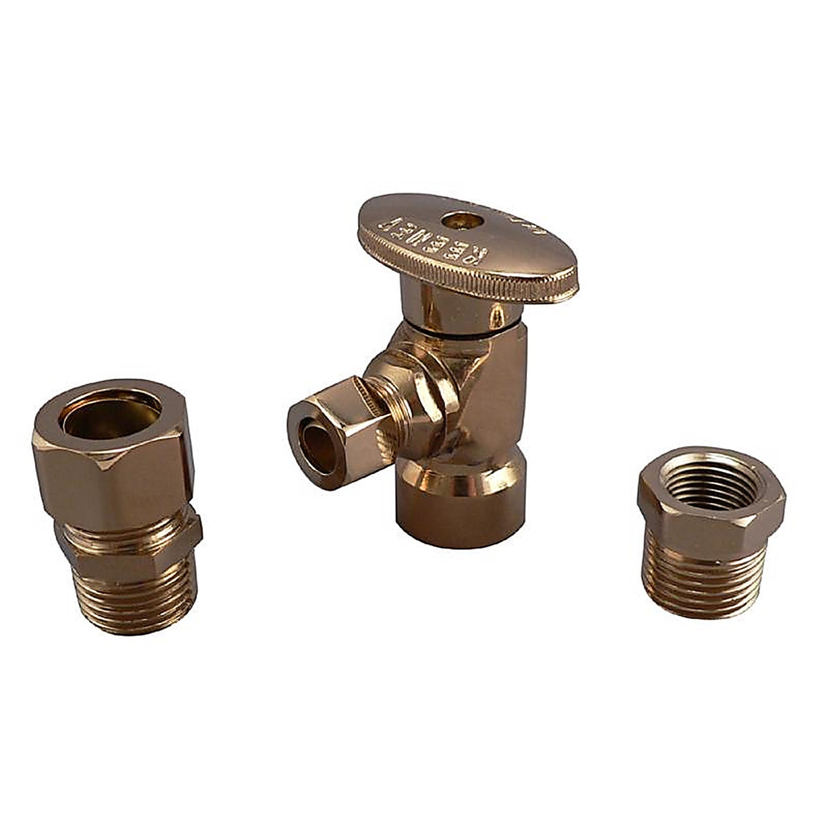 Keeney - K2048APBLF - 1/2 in. FIP in. X 3/8 in. Compression Brass Shut-Off Valve