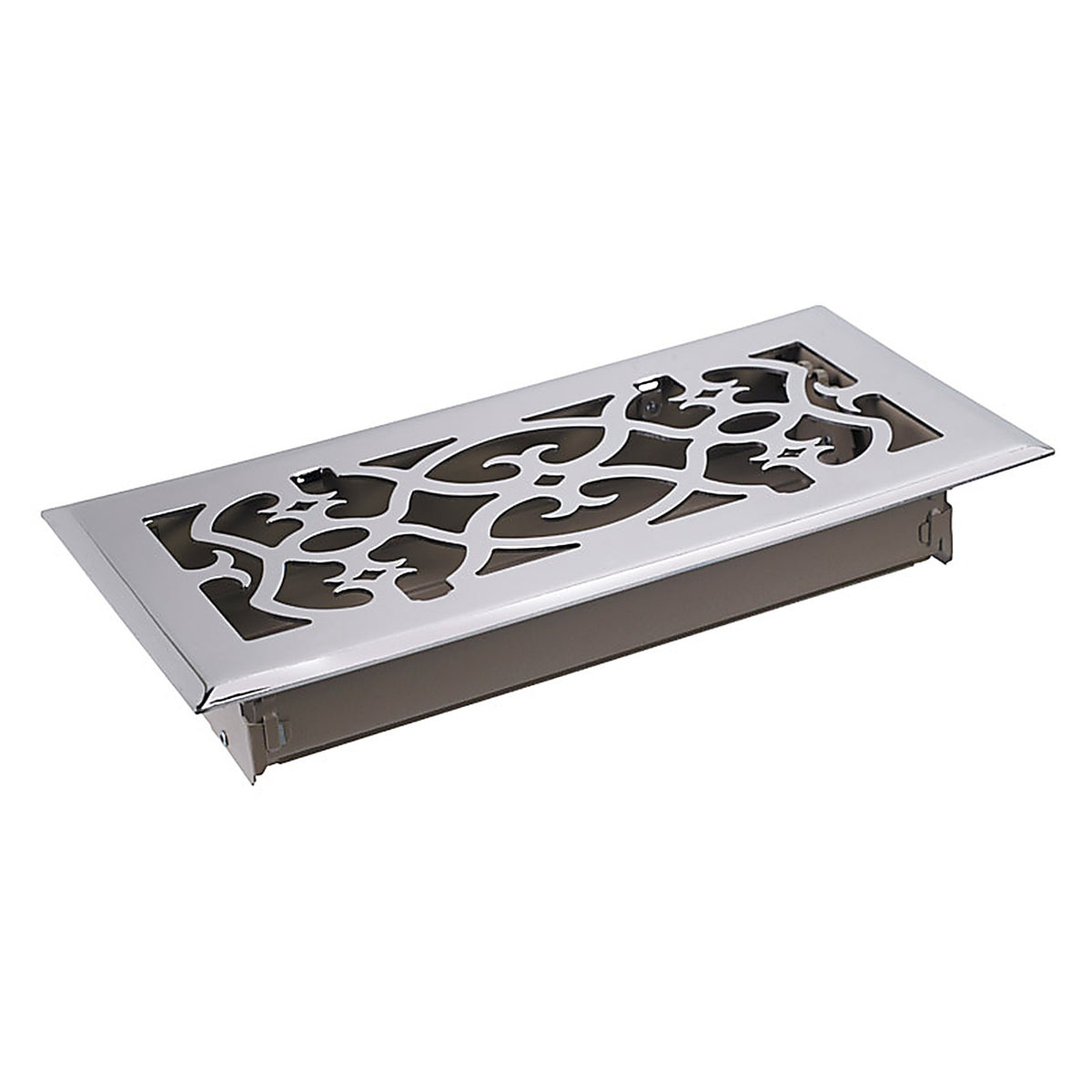 Tru Aire - C164OSN04X12 - 4 in. H X 12 in. W 1-Way Satin Silver Steel Floor Diffuser