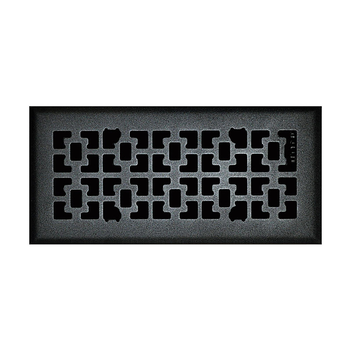 Tru Aire - C166VMB04X12 - 4 in. H X 12 in. W 1-Way Matte Steel Floor Diffuser