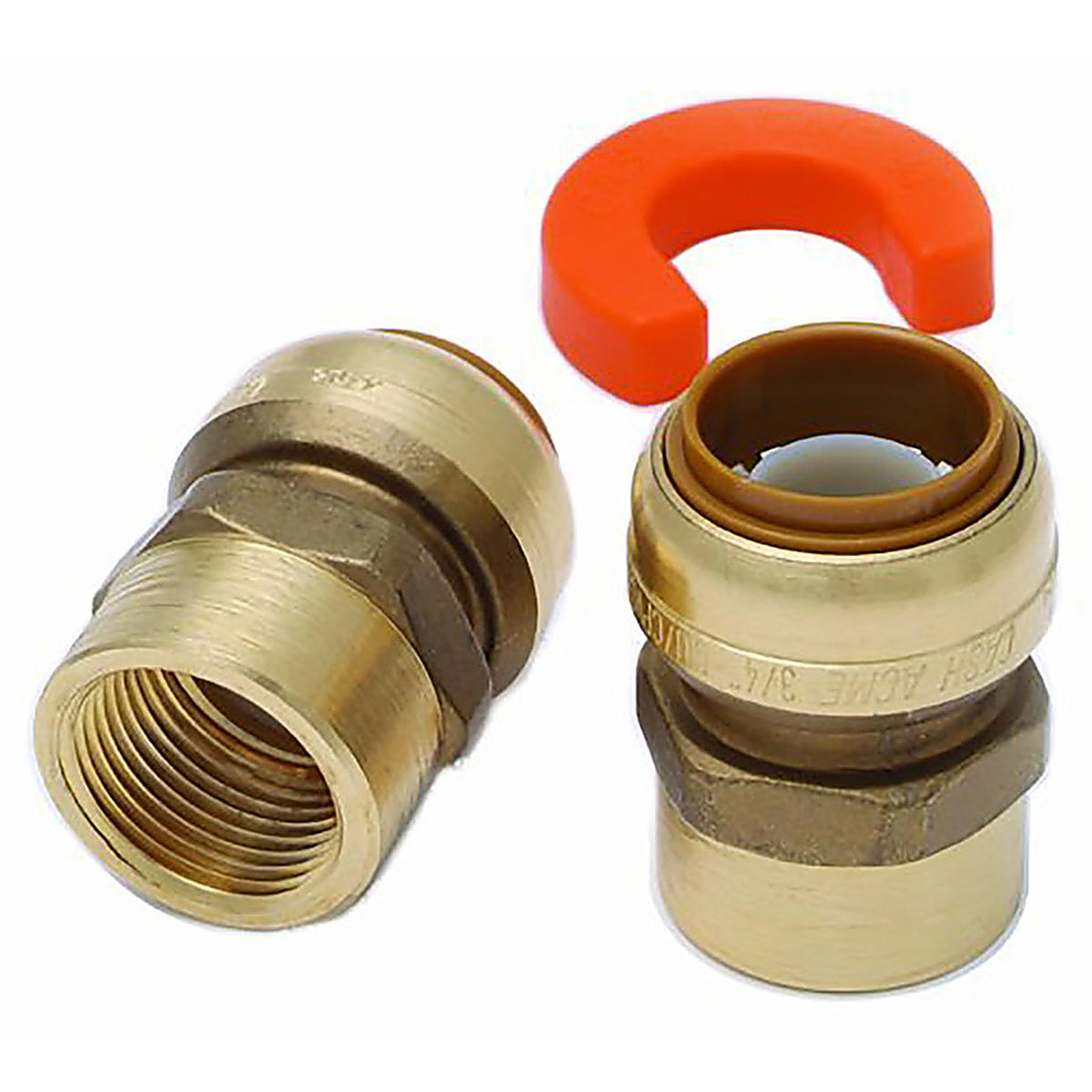 SharkBite - 22604LF - 1/2 in. Push Fit x 3/4 in. Dia. FIP Brass Water Heater Installation Kit