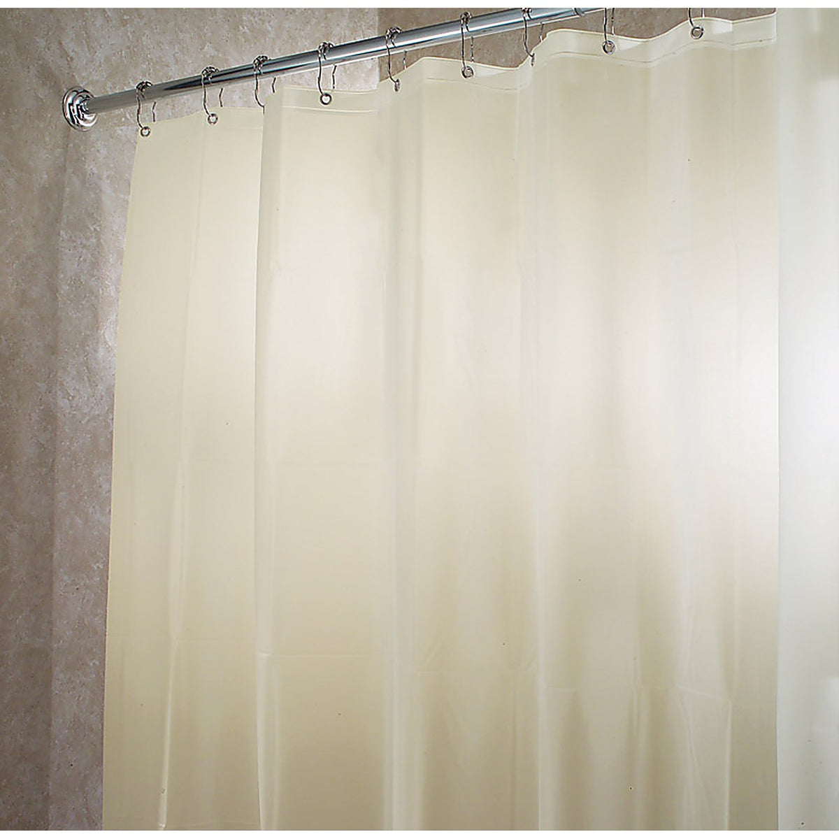 InterDesign - 14755 - 72 in. H x 72 in. W Sand Solid Shower Curtain Vinyl