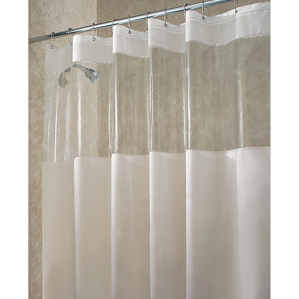 InterDesign - 26680 - 72 in. H x 72 in. W White Eva Shower Curtain Liner Polyester