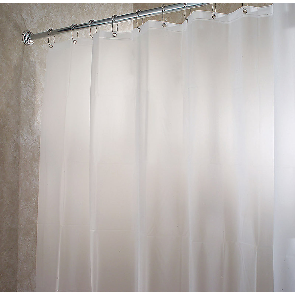 InterDesign - 14762 - 78 in. H x 54 in. W Clear Frost Eva Shower Curtain Liner Vinyl