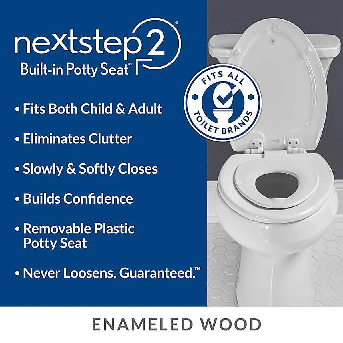 Bemis - 188SLOW000 - Mayfair Slow Close Elongated White Molded Wood Toilet Seat