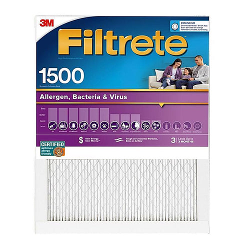 3M - 2013DC-4 - Filtrete 24 in. W X 30 in. H X 1 in. D 12 MERV Pleated Air Filter 1 pk