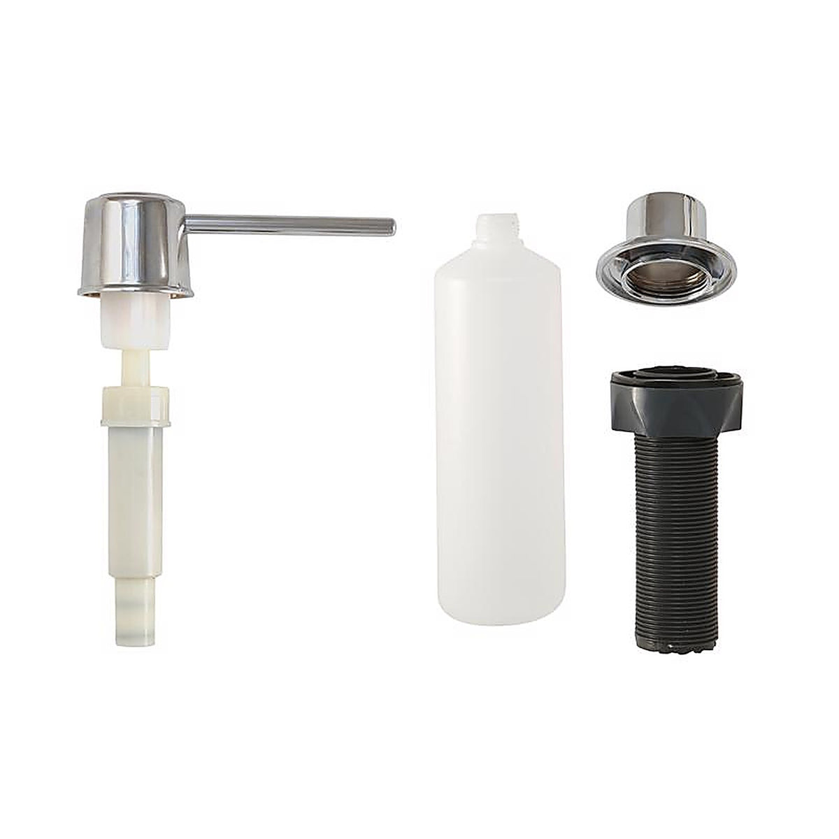 Danco - 9D00010037 - Chrome Silver/White Plastic Lotion/Soap Dispenser