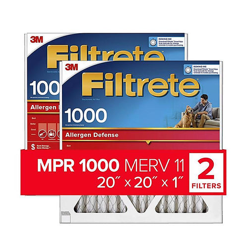 3M - 9802-2PK-HDW - Filtrete 20 in. W x 20 in. H x 1 in. D 11 MERV Pleated Air Filter