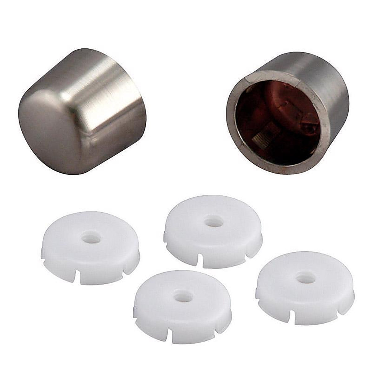Plumb Pak - PP835-30DBNL - Toilet Tank Bolt Caps Brushed Plastic
