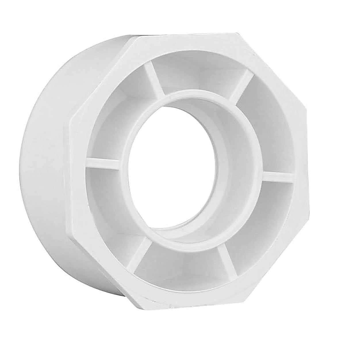 Charlotte Pipe - PVC001071600 - Schedule 40 4 in. Spigot x 2 in. Dia. Hub PVC Flush Bushing