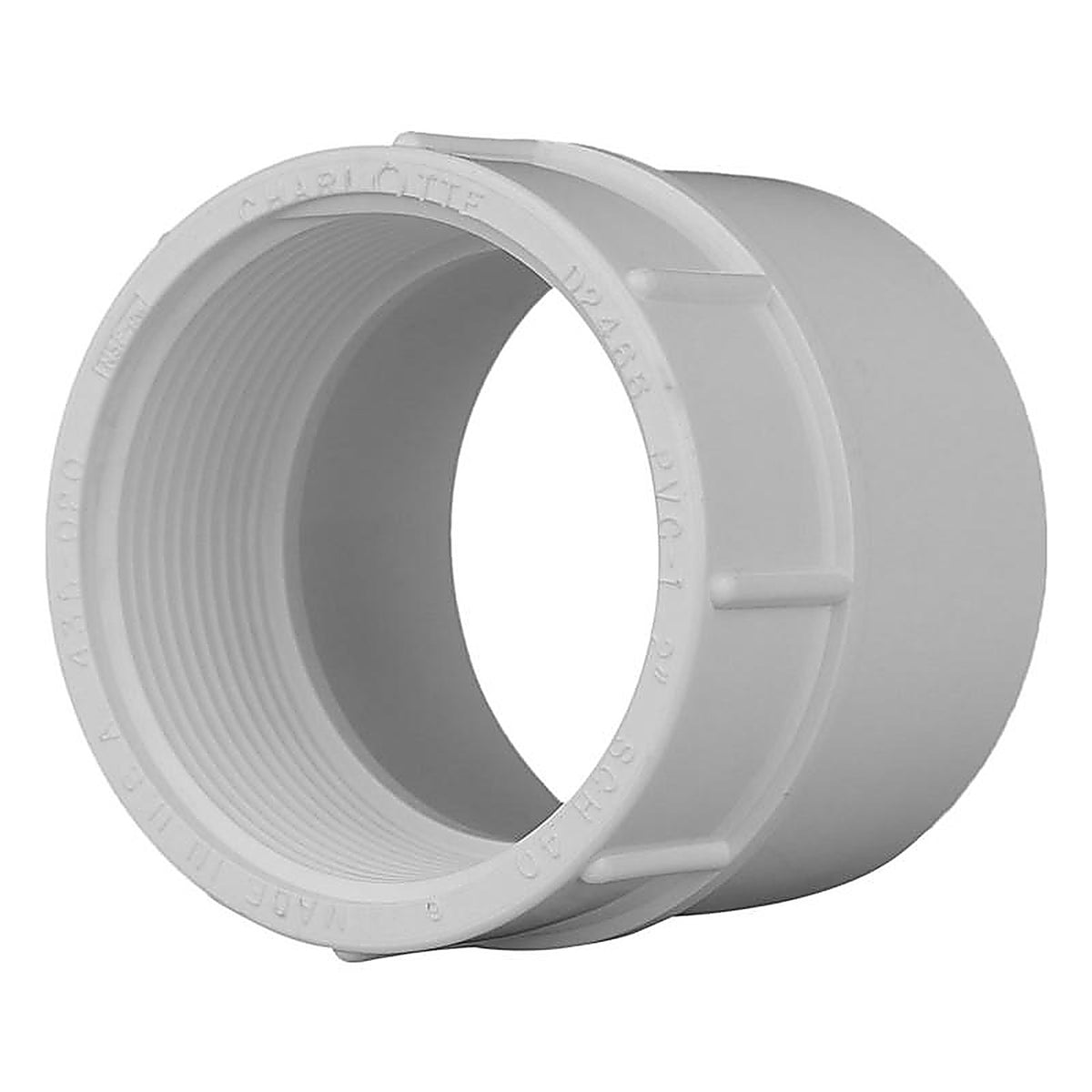 Charlotte Pipe - PVC02101C0600 - Schedule 40 1/2 in. Slip x 1/2 in. Dia. FPT PVC Adapter