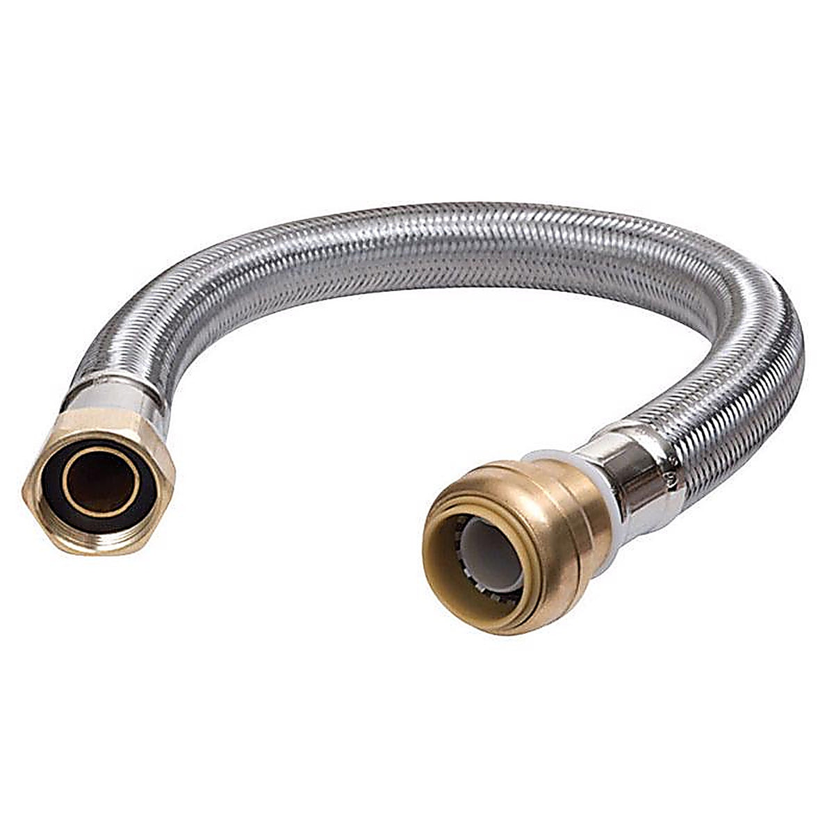 SharkBite - UR3068FX18 - 1/2 in. Push Fit X 3/4 in. D FIP 18 in. Stainless Steel Supply Line