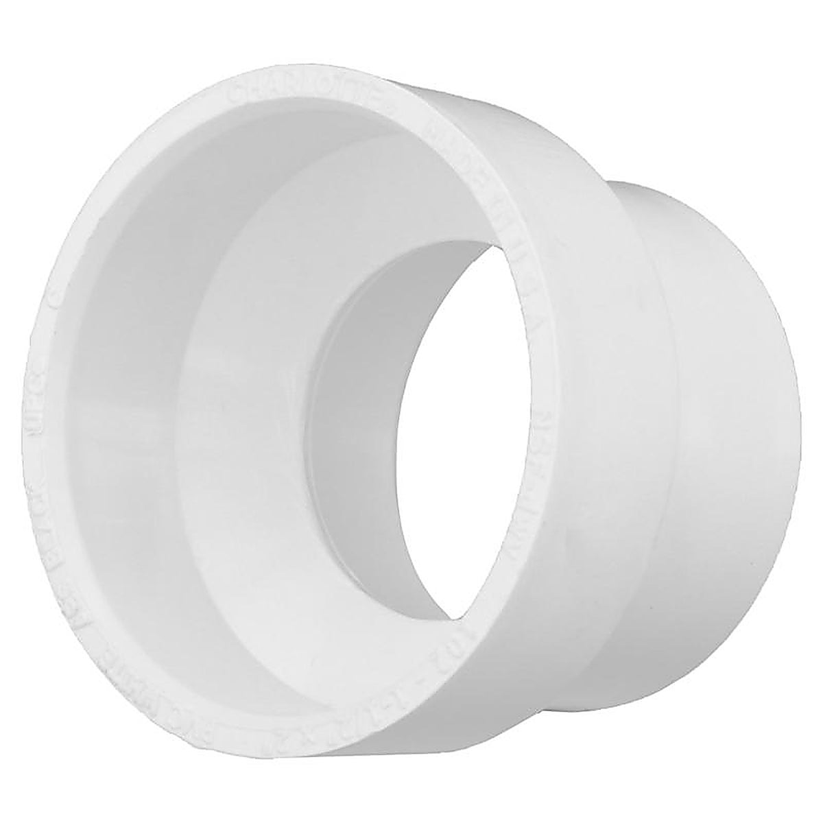 Charlotte Pipe - PVC001020600 - Schedule 40 1-1/2 in. Hub x 2 in. Dia. Hub PVC Reducing Coupling