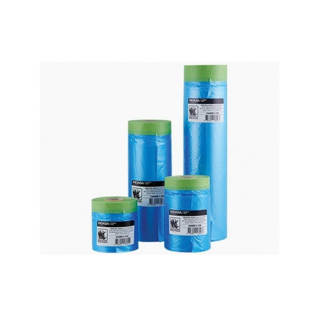 INDASA|449592|Masking Film, 24 in W x 27 yd, 0.13 mil THK, Blue, Polyethylene