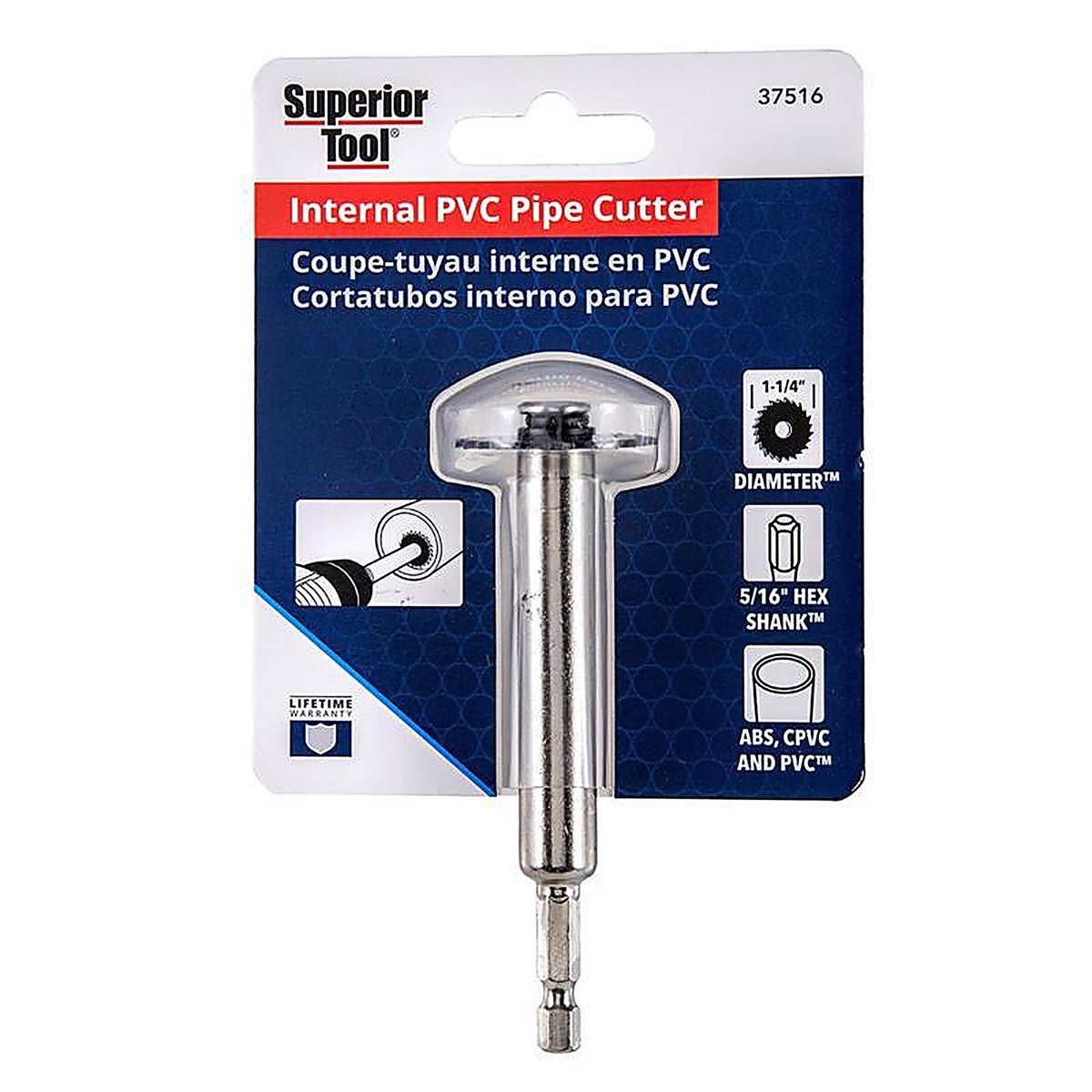 Superior Tool - 37516 - PVC Pipe Cutter Black/Silver