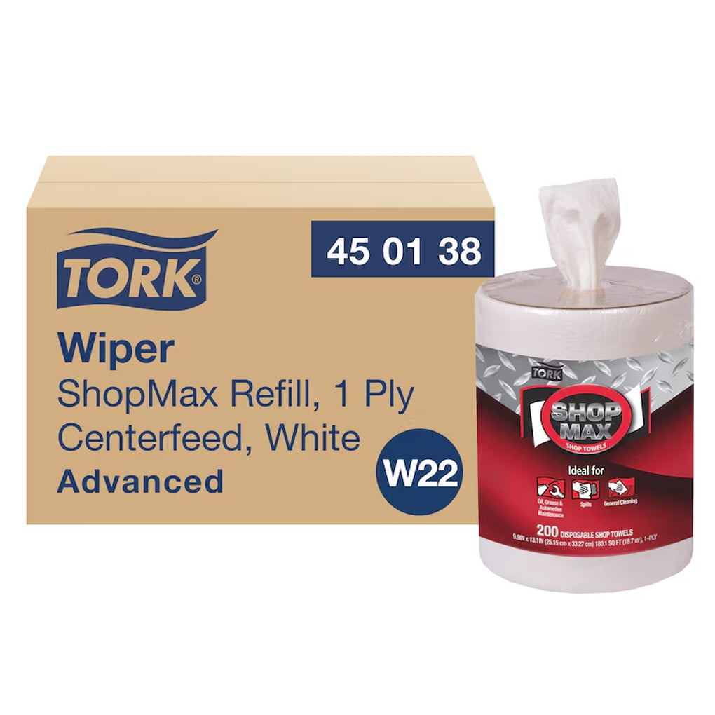 Tork - 450138 - Advanced ShopMax Wiper 450, Centerfeed Refill - 2/Case