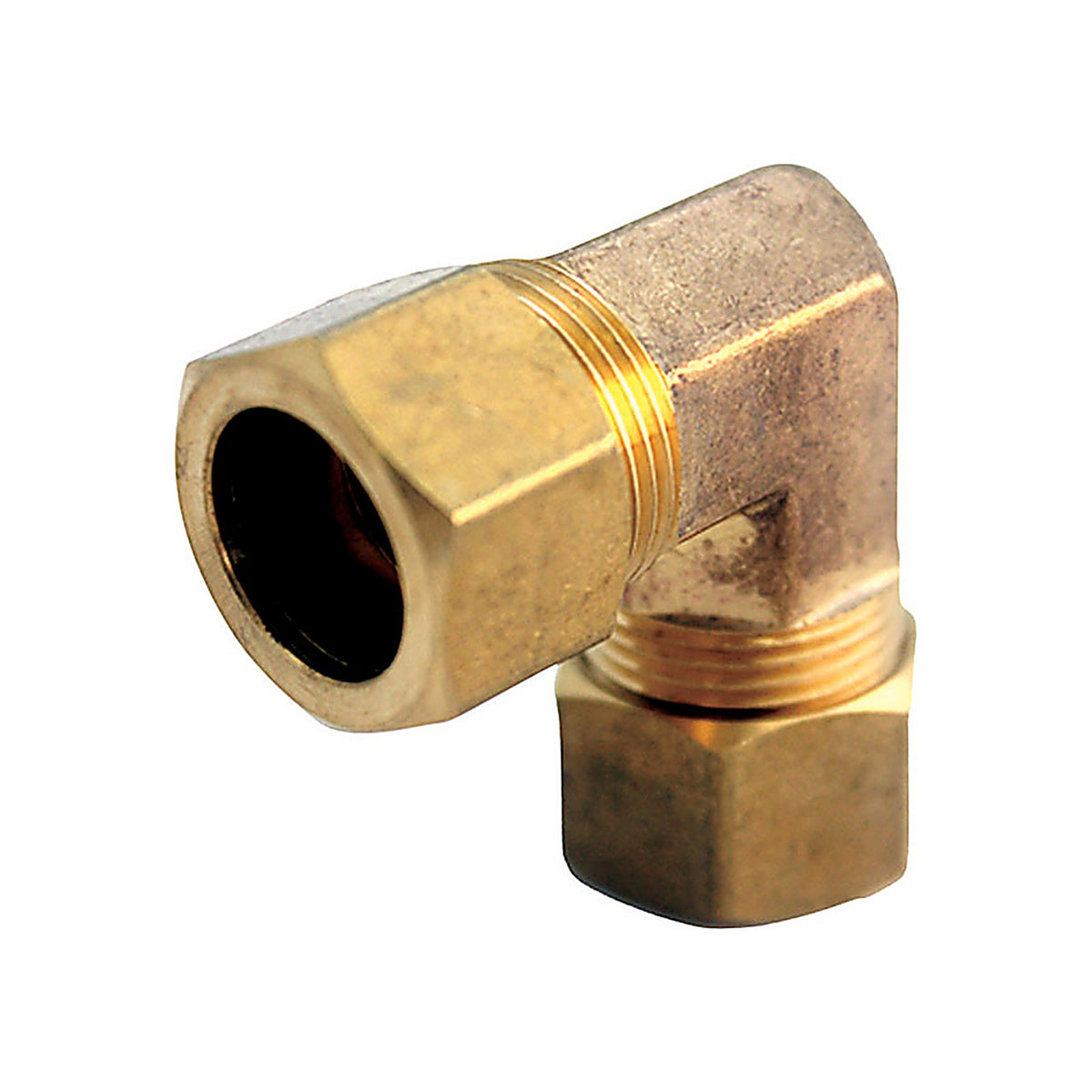 JMF - 4503595 - 1/2 in. Compression x 3/8 in. Dia. Compression Brass 90 Degree Elbow