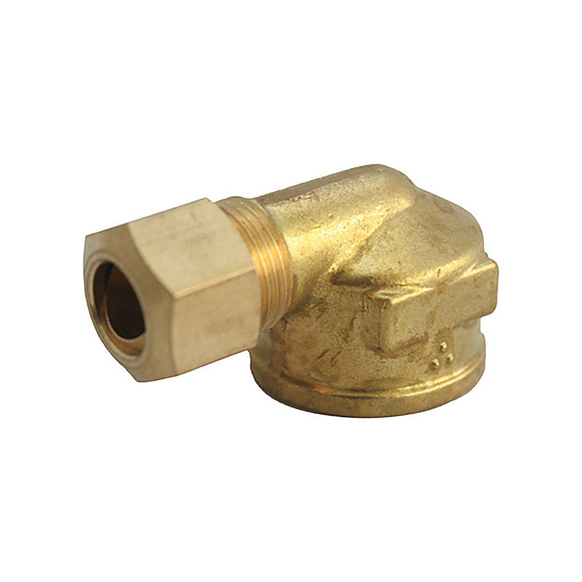 JMF - 4503728 - 1/4 in. Compression x 1/4 in. Dia. FPT Brass 90 Degree Elbow