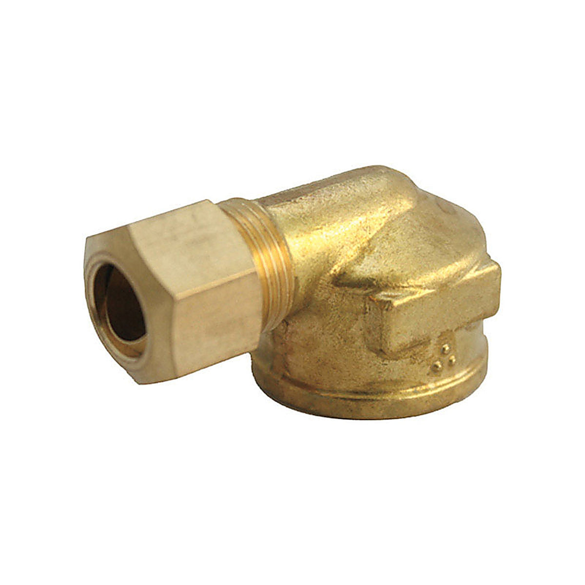 JMF - 4503777 - 1/2 in. Compression x 3/8 in. Dia. FPT Brass 90 Degree Elbow