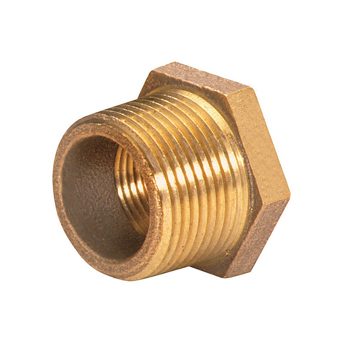 JMF - 4506739 - 3/4 in. MPT X 3/8 in. D FPT Red Brass Hex Bushing