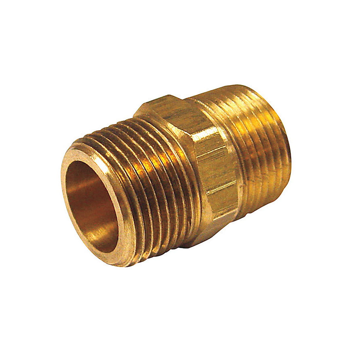 JMF - 4507281 - 3/8 in. MPT x 1/8 in. Dia. MPT Brass Reducing Hex Nipple