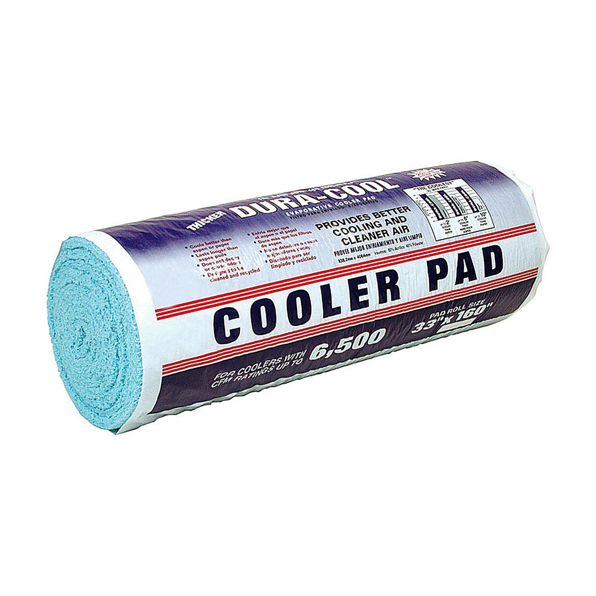 Dial - 3078 - Duracool 29 in. H x 144 in. W Foamed Polyester Blue Dura-Cool Roll