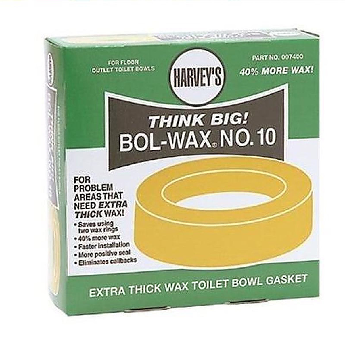Oatey - 001109-N - Harveys Toilet Bowl Gasket with Wax & Flange Polyethylene #10