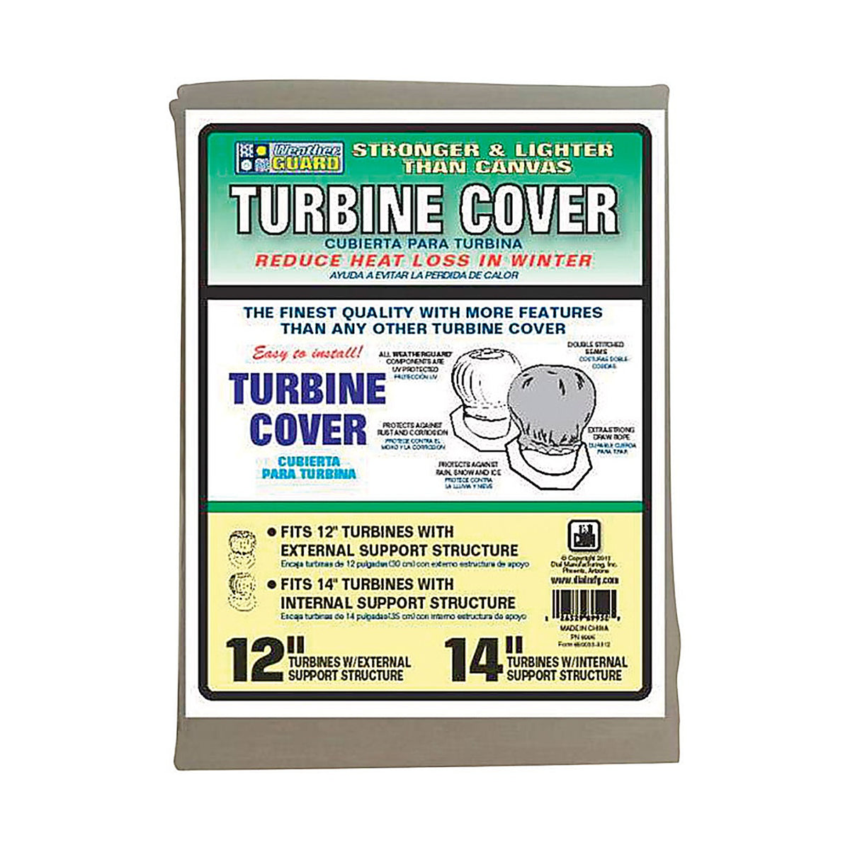 Dial - 8995 - 14 in. H Polyester Gray Evaporative Cooler Cover