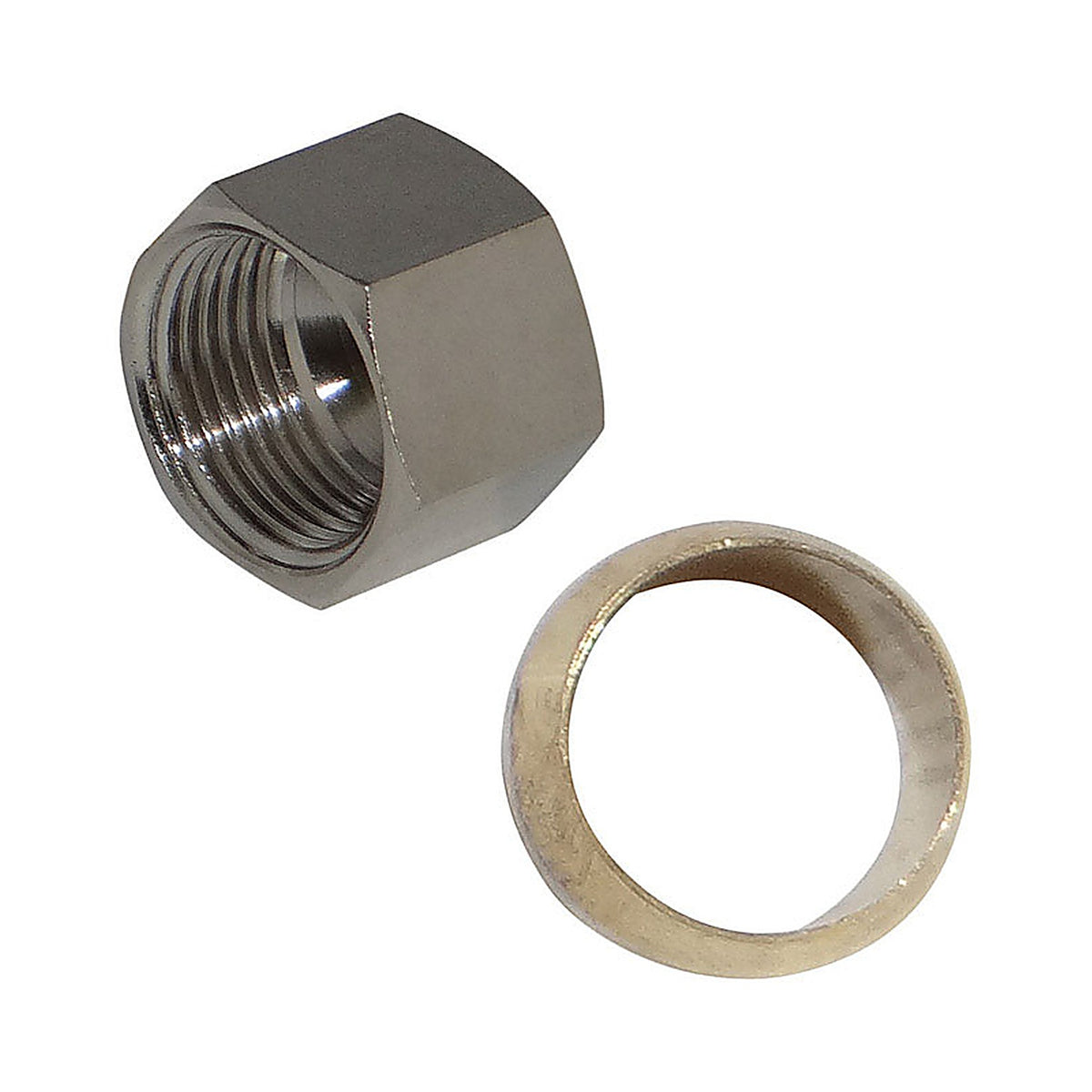 JMF - 4537296 - 3/8 in. Chrome Nut With Sleeve
