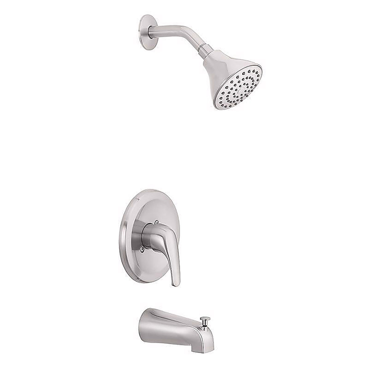 OakBrook - 874X-5004 - Coastal 1-Handle Brushed Nickel Tub and Shower Faucet