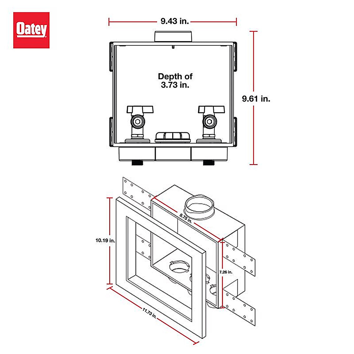 Oatey - 38530 - Washing Machine Outlet Box