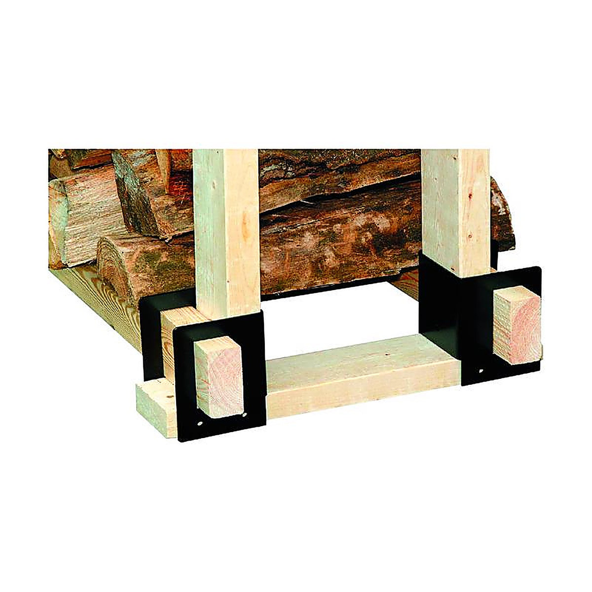 Panacea - 15211 - Black Powder Coated Steel Log Rack Bracket