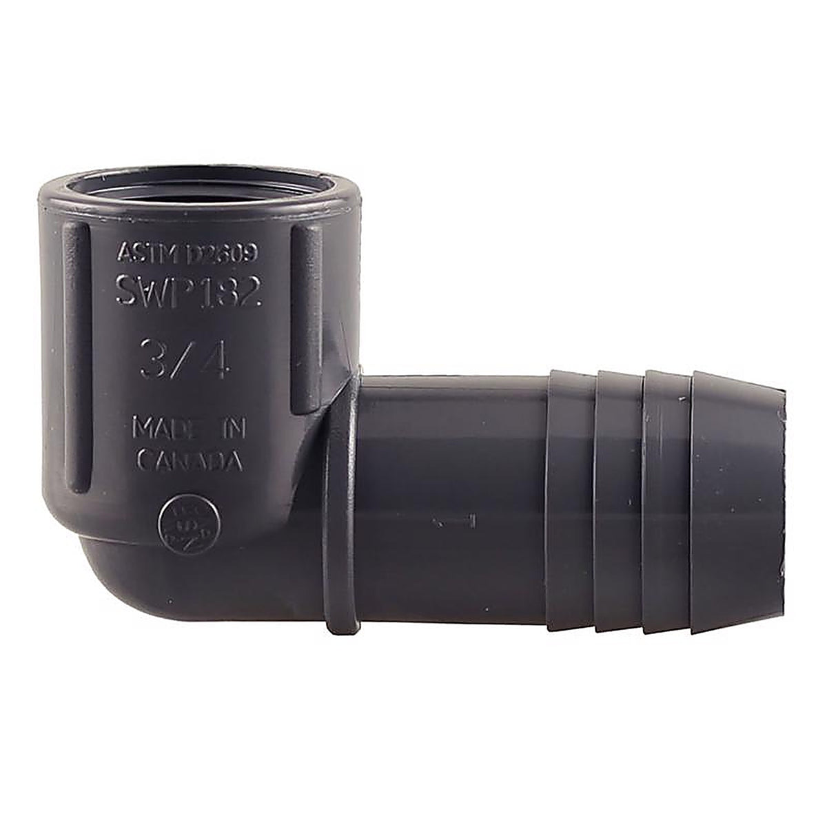 Boshart Industries - UPVCFRE-1007 - 1 in. Insert in. X 3/4 in. D FPT Polypropylene 90 Degree Reducing Elbow 10 pk