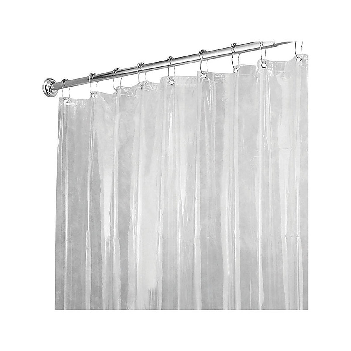 InterDesign - 14551 - 72 in. H x 72 in. W Clear Solid Shower Curtain Liner PEVA