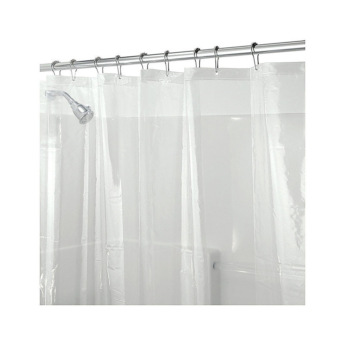InterDesign - 12052 - 72 in. H x 72 in. W Clear Solid Shower Curtain Liner PEVA