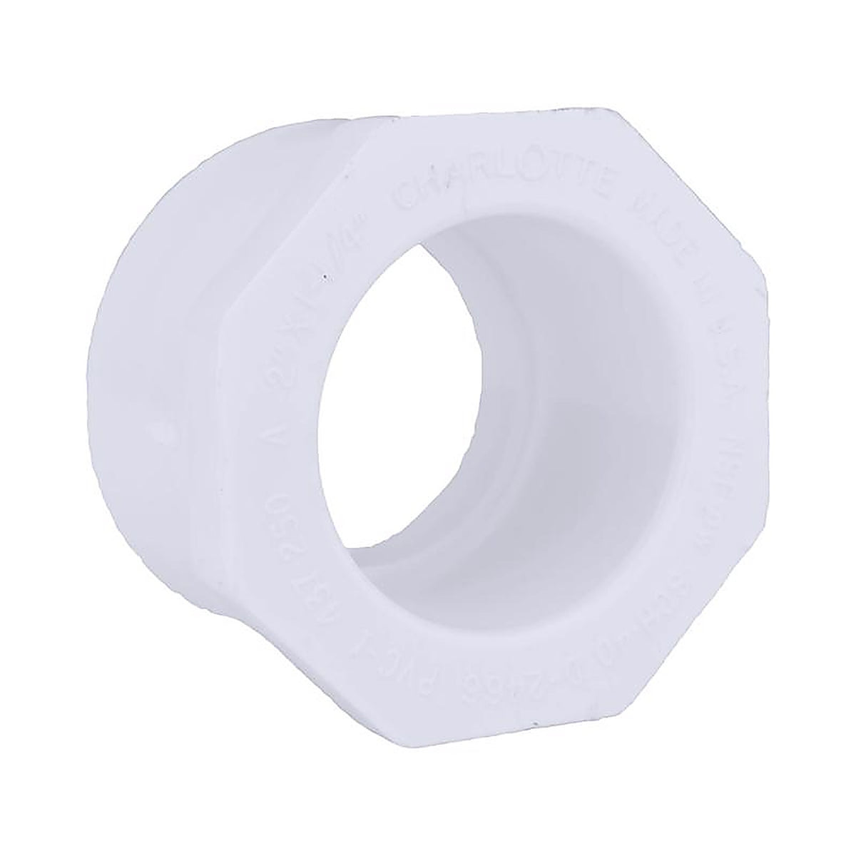 Charlotte Pipe - PVC021071350 - Schedule 40 2 in. Spigot x 1-1/4 in. Dia. Slip PVC Reducing Bushing